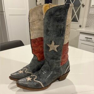 Corral cowboy boots Texas flag